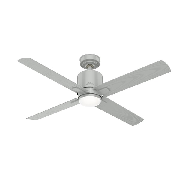 Hunter Outdoor Ceiling Fan, 4 Blades, 4 Speeds, 120, Quartz Grey 50595 - main