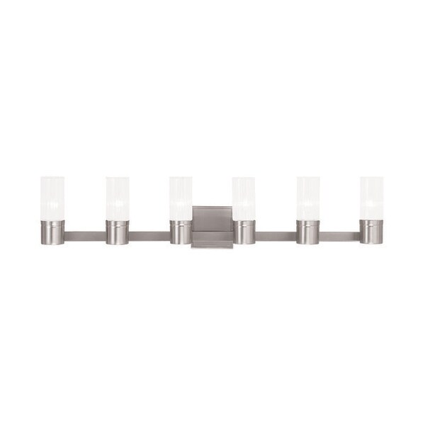 Livex Lighting Midtown 6 Light Brushed Nickel Bath Vanity 50685-91 - main