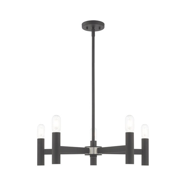Livex Lighting Copenhagen 5 Light Scandinavian Gray Cha 51135-76 - main
