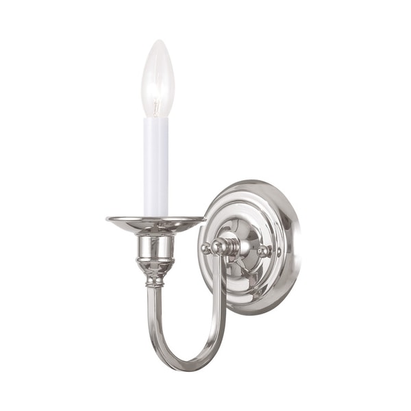 Livex Lighting Cranford 1 Light Polished Nickel Wall Sconce 5141-35 - main