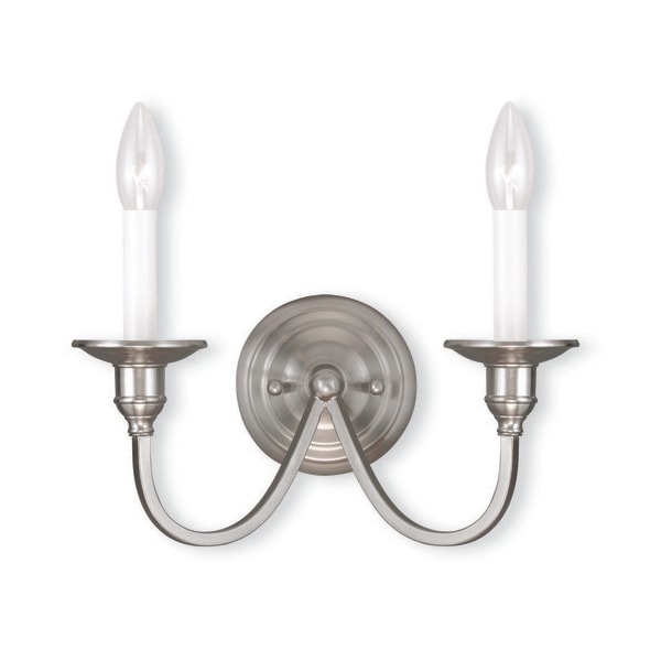 Livex Lighting Cranford 2 Light Brushed Nickel Wall Sco 5142-91 - main