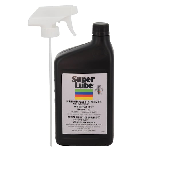 Super Lube Multipurpose Lubricant, 1 qt., Spray Bottle, Synthetic Oil, Colorless 51600 - main