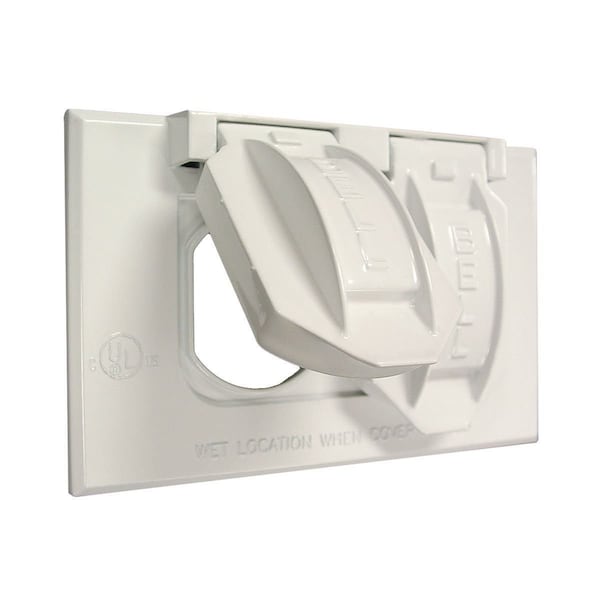Bell Outdoor Weatherproof Cover, Outlet Box Type, 1 Gang, Aluminum, Flip and Snap Cover Type 5180-1 - main