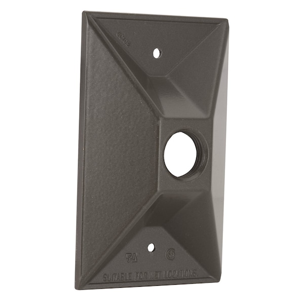 Bell Outdoor Box Cover, Single Gang Box Type, 1 Gang, Die-Cast Aluminum, Lampholder and Cluster Cover Type 5186-2 - main