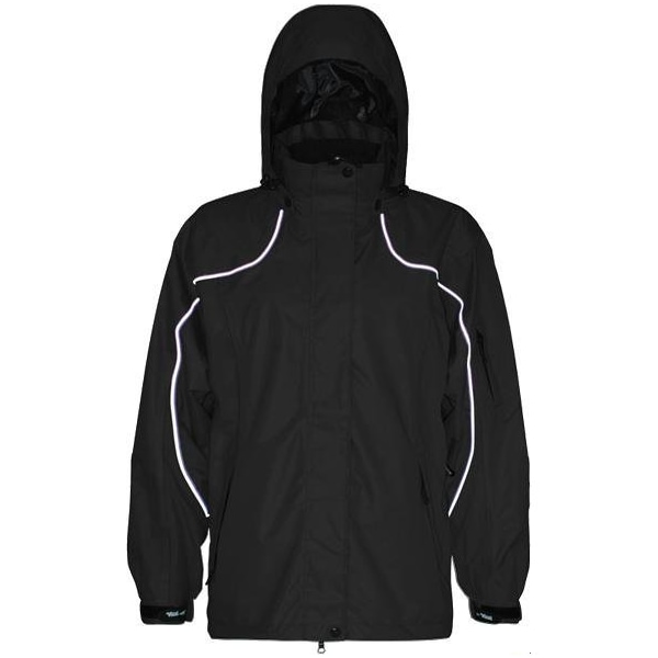 Viking Jacket, Polyester/PU shell, Zipper/Hook and Loop, Black