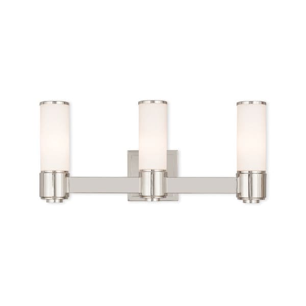 Livex Lighting Weston 3 Light Polished Nickel ADA Wall 52123-35 - main