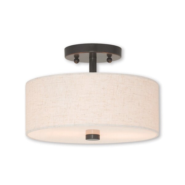 Livex Lighting Meridian 2 Light English Bronze Ceiling Mount 52133-92 - main