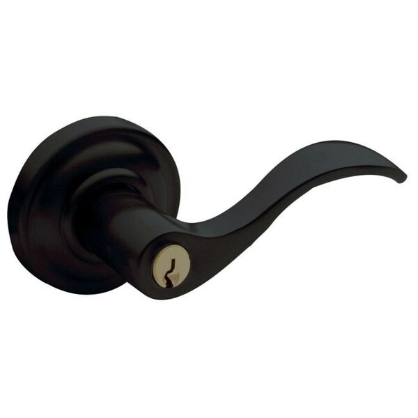 Baldwin Entry Door Levers Satin Black 5259.190.RENT - main