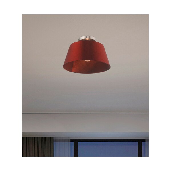 Livex Lighting Belclaire 1 Light Brushed Nickel Ceiling Mount 52902-91 - main