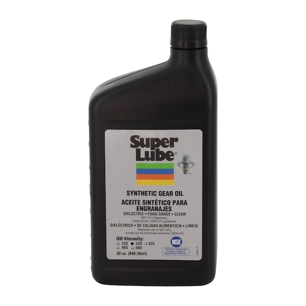Super Lube 1 qt. Gear Oil Bottle, 220 ISO Viscosity, 90 SAE, Translucent Clear 54200 - main