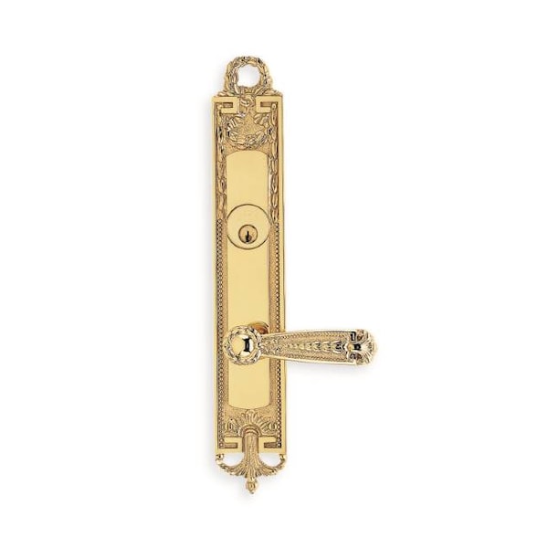 Omnia LH 229 LVR 54000 Plate SGL CYL 212BS Mort Bright Brass 54229A0025L1