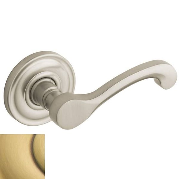 Baldwin Classic Lever Satin Brass Brown Door Levers Satin Brass Brown 5445V.060.MR - main