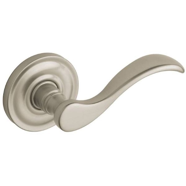 Baldwin Wave Lever Lifetime Satin Nickel Door Levers Lifetime Satin Nickel 5455V.056.LMR - main