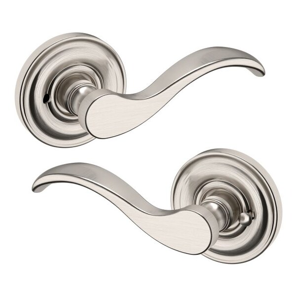 Baldwin Privacy Door Levers Lifetime Satin Nickel 5455V.056.PRIV - main
