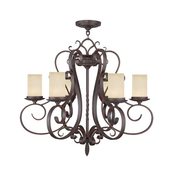 Livex Lighting Millburn Manor 6 Light Imperial Bronze Chandelier 5486-58 - main