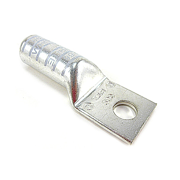 Abb One-Hole Compression Lug, 300 kcmil Max, 1/2 in Stud, Long Barrel, Copper, White 54914BE - main