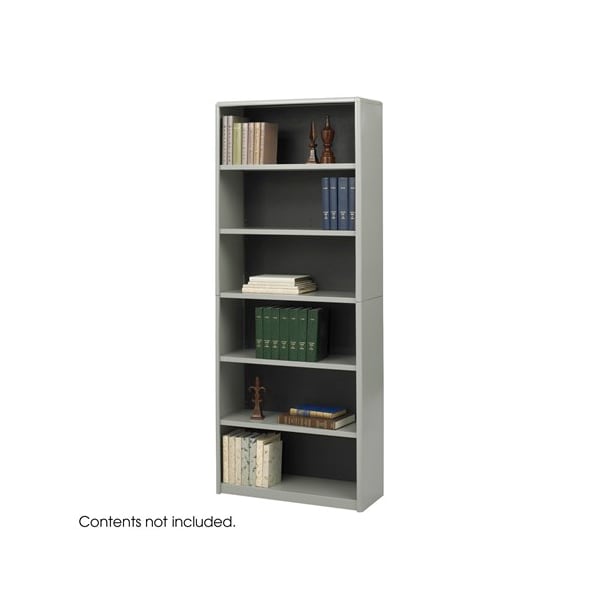Safco ValueMate Economy Bookcase, 6-Shelf, Gray 7174GR - main
