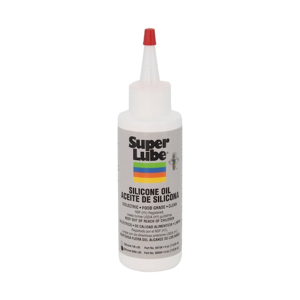 Super Lube 4 oz. Silicone Oil Bottle, ISO Viscosity, Silicone 56504 - main