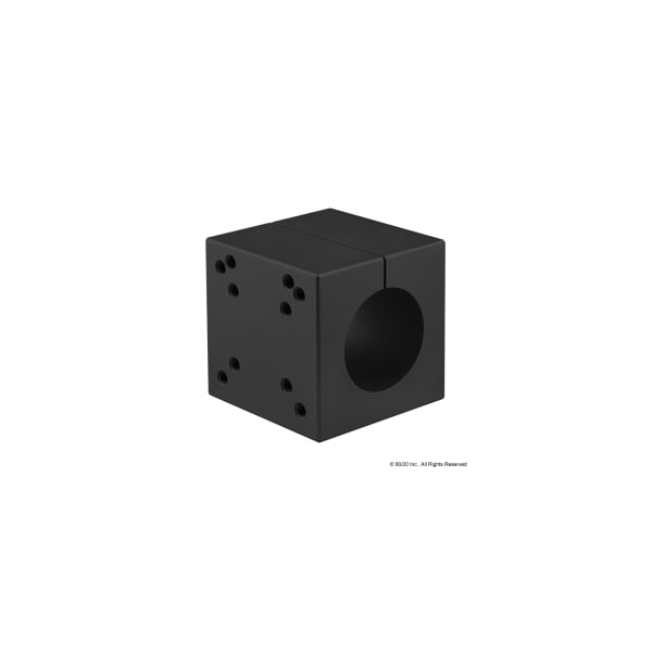 80/20 Black 2" Dia Sgl Shaft Mounting Block 5650-BLACK - main