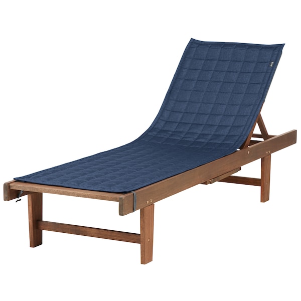 Classic Accessories Montlake Heather Indigo Patio Chaise Slipcover, Heather Indigo, 80"x26" 56-021-055501-RT - main