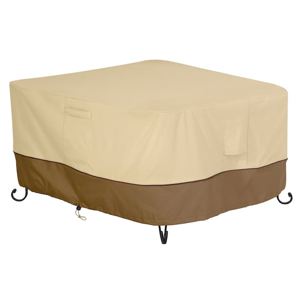 Classic Accessories Veranda Beige Patio Fire Pit Table Cover, 62 in L x 62 in W x 22 in H 56-034-011501-00 - main