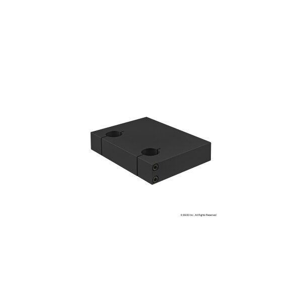 80/20 Dbl Shaft Blank Mounting Plate, 1" Dia 5700-BLACK - main