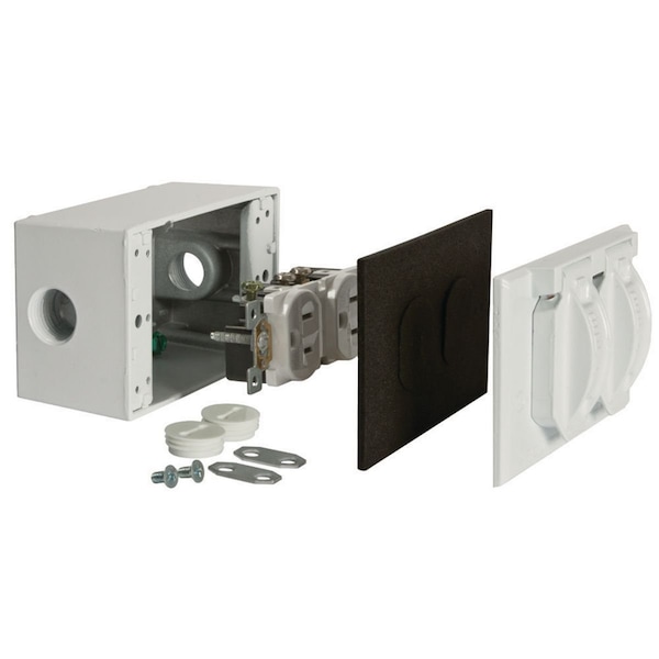 Bell Outdoor Weatherproof Cover, Single Gang Box Type, 1 Gang, Flip/Snap Cover Type 5839-6WRTR - main
