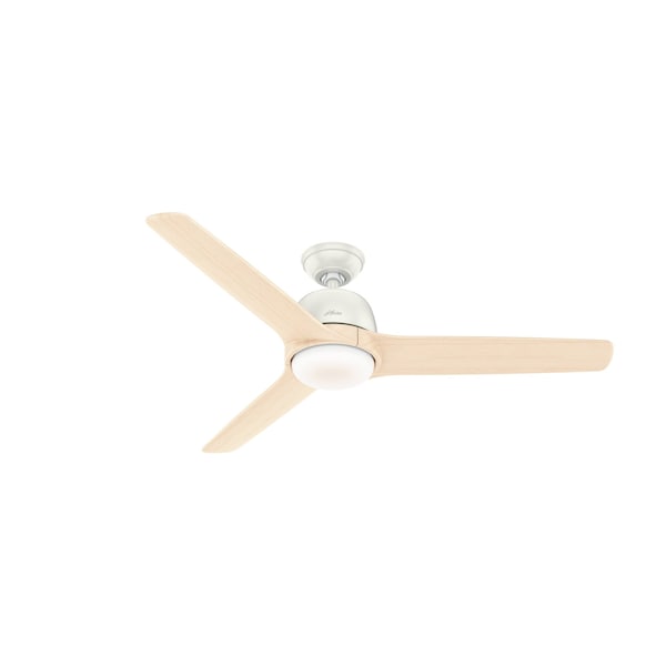 Hunter Decorative Ceiling Fan, 54 in Blade Dia, 3 Blades, 6 Speeds, 120, Fresh White, 54" W 59423 - main