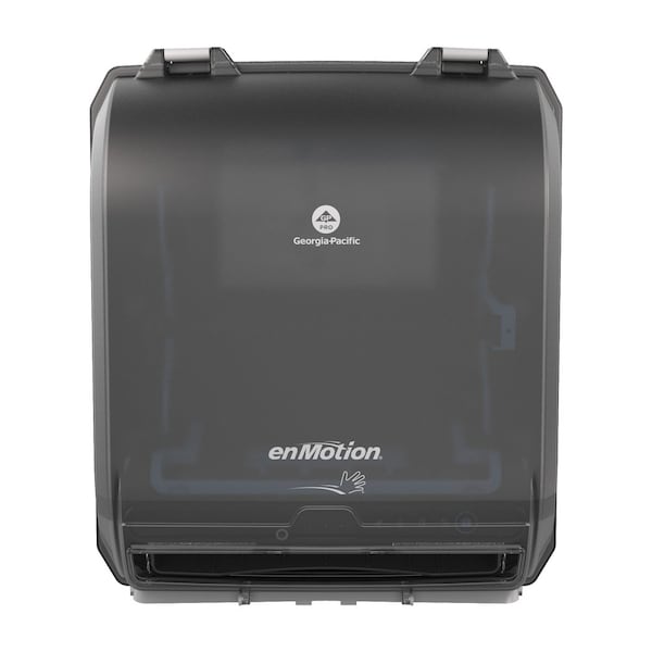 Georgia-Pacific Paper Towel Dispenser, EnMotion, Hardwound, 10 in Paper Towel Width, 1 3/4 in, Plastic, Black 59450A - main