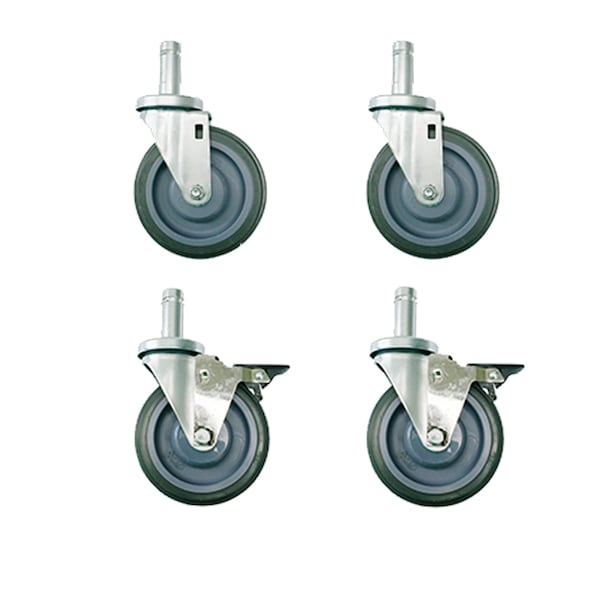 Technibilt Shelving Systems Caster Kit, 2 Swivel/2 Swivel Brake, 5 5C5B - main