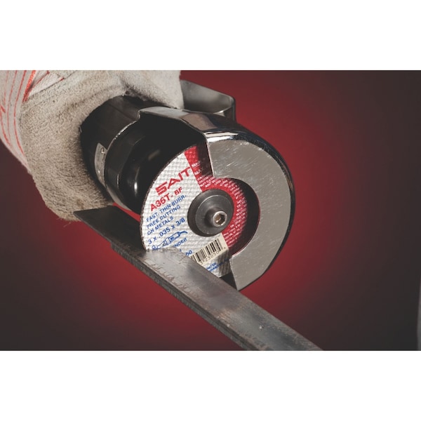 United Abrasives/Sait Abrasive Cut-Off Wheel, Type 1, 3 in Dia, 0.035 in Thick, 3/8 in Arbor Hole Size, Aluminum Oxide 23051 - main
