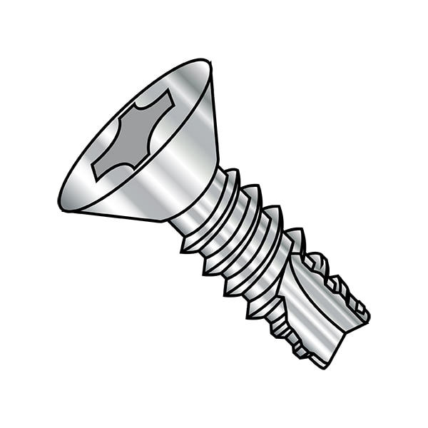 Zoro Select Concrete Screw, Flat, 18-8 Stainless Steel 5000 PK 04065PF188 - main