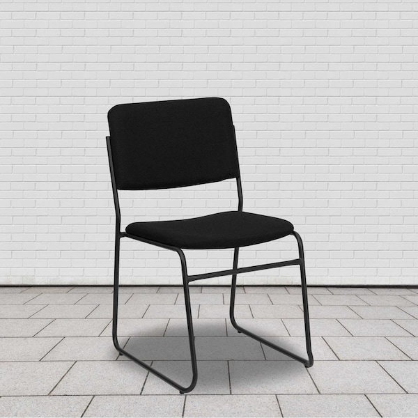 Flash Furniture Black Fabric Stack Chair, PK5 5-XU-8700-BLK-B-30-GG - main