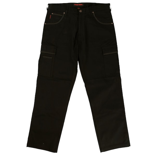 Tough Duck Flex Twill Cargo Pant, 34, BLACK, 98% Cotton/2% Spandex 601006 - main