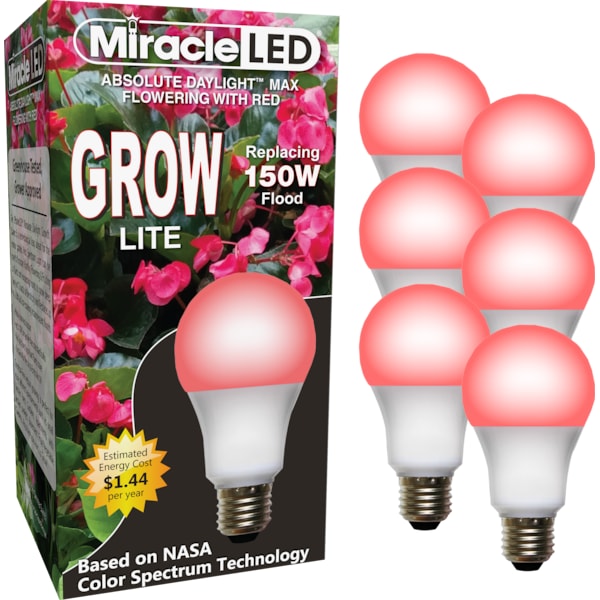Miracle Led Red Spectrum Hydroponic LED Ultra Grow Light Replacing 150W, PK6 602123 - main