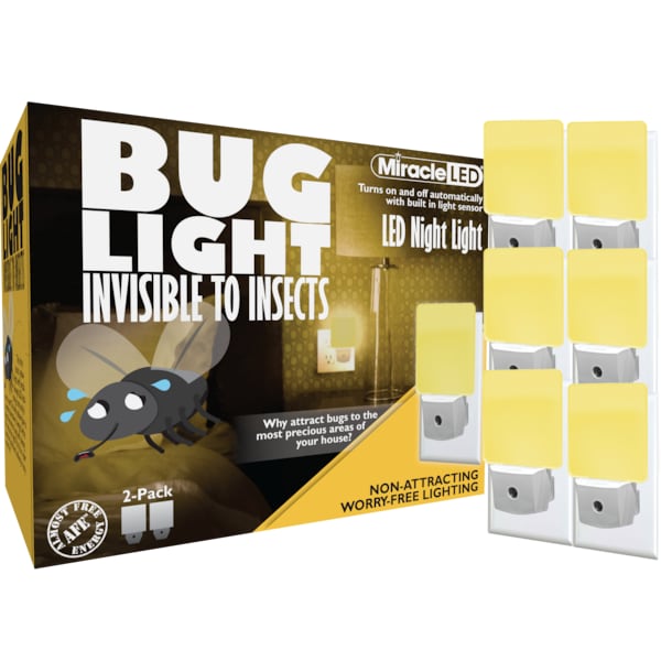 Miracle Led Bug Light Night Light Amber Glow to Protect your Precious Areas, PK6 602182 - main