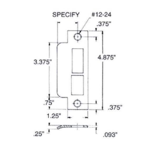 Baldwin Antique Brass Strikes Antique Brass 6037.050.R178 - main