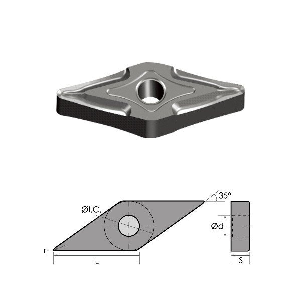 Hhip VNMG-333-EF Coated Carbide Insert 6038-5333 - main