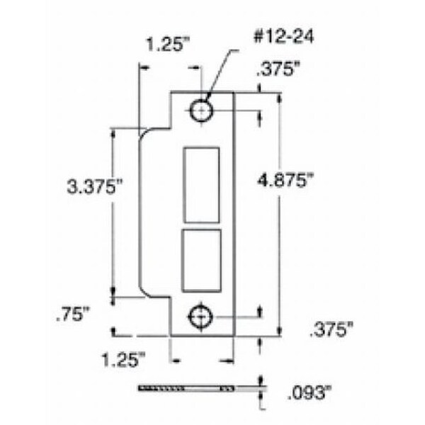 Baldwin Unlacquered Brass Strikes Unlacquered Brass 6040.031.L - main