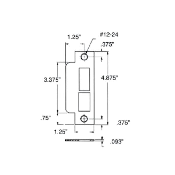 Baldwin Oil Rubbed Bronze Strikes Oil Rubbed Bro 6040.102.R - main