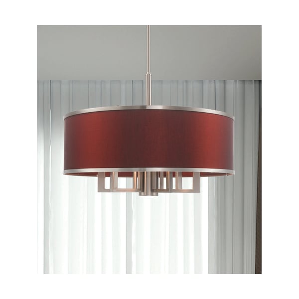 Livex Lighting Park Ridge 7 Light Brushed Nickel Pendan 60416-91 - main