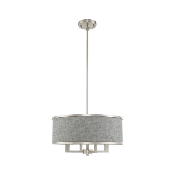 Livex Lighting Park Ridge 4 Light Brushed Nickel Pendant
