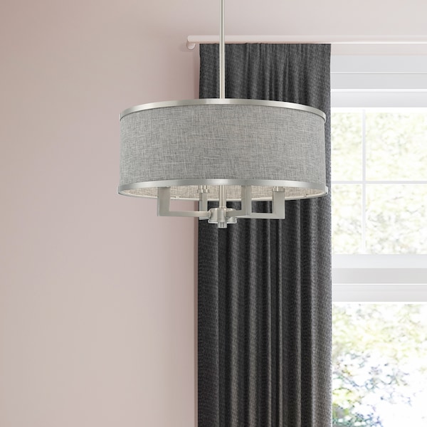 Livex Lighting Park Ridge 4 Light Brushed Nickel Pendant