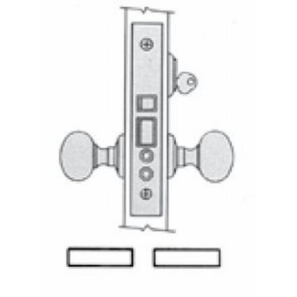 Baldwin Corridor Office Handlesets Satin Brass with Brown 6060.060.R - main