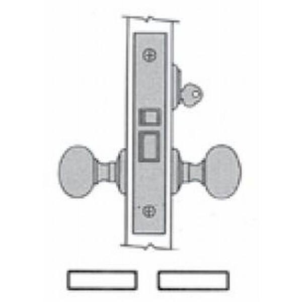 Baldwin Utility Room Handlesets Lifetime Bright Nickel 6065.055.LRLS - main