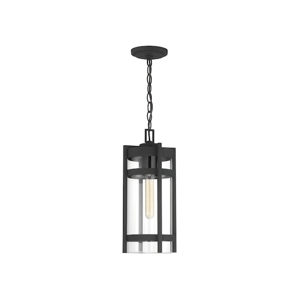 Nuvo Tofino - 1-Light - Hanging Lantern - Textured Black Finish with Clear Glass 60/6574 - main