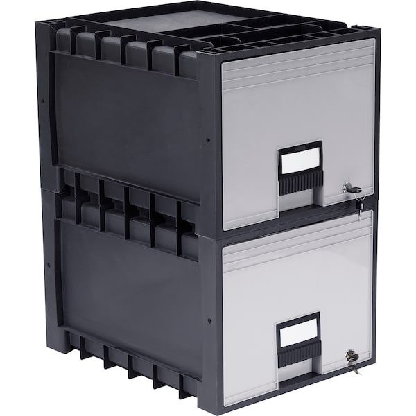 Storex Storage Box With Lock, 2 PK 61178U02C - main