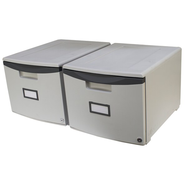 Storex One Drawer Mini File Cabinet, w/Lock 61267B01C - main