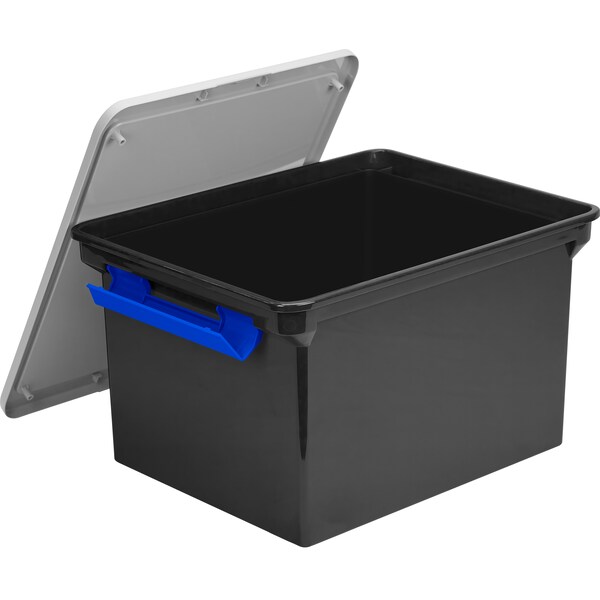 Storex File Tote, w/Locking Handles 61543U01C - main