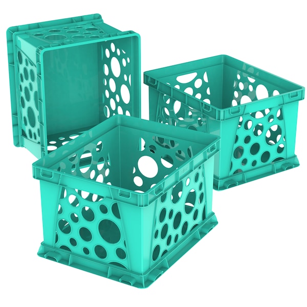 Storex Large File Crate, Teal, PK3 61670U03C - main